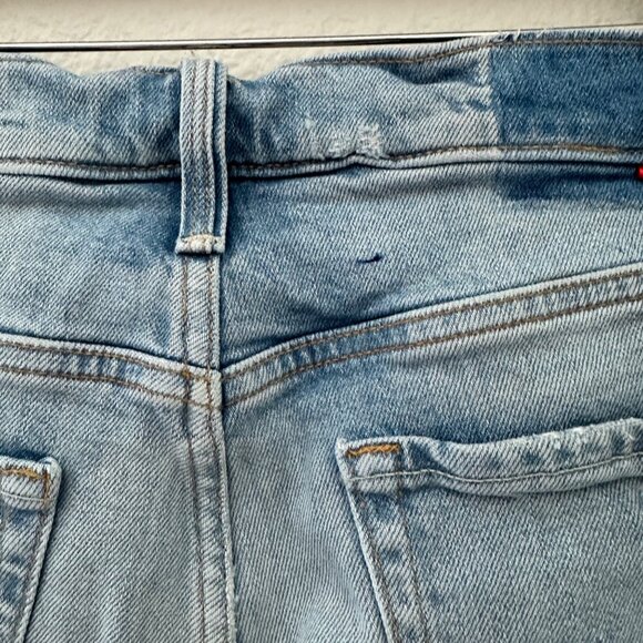 MOTHER The Patchwork Tomcat Ankle Raw Hem New Hobbies Blue 28 - Picture 11 of 16